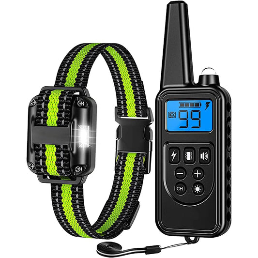 Slopehill Dog Training Collars, Dog Shock Collar with Remote 2600 feet, 3 Modes Beep Vibration Shock, IPX7 Waterproof, LED Light, USB Charging, Dog Bark Collar for Training Small Medium Large Dogs