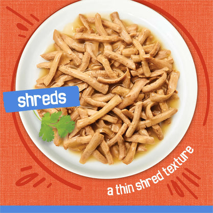 (12 pack) Purina Friskies Shreds, Chicken and Salmon Dinner in Gravy, Wet Cat Food, 5.5 oz Can