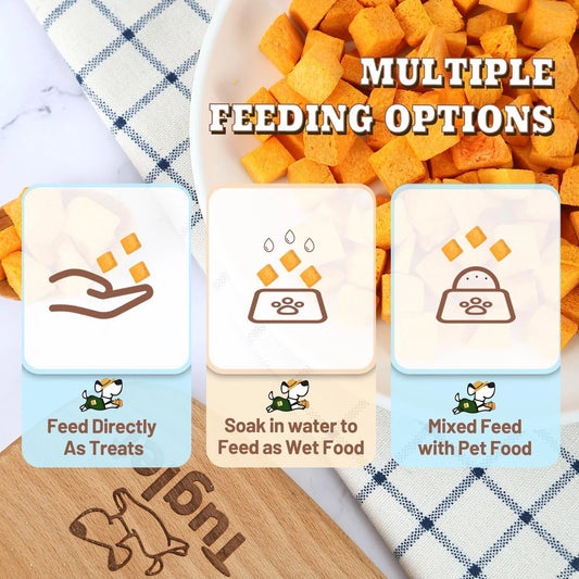 TUGLET Freeze Dried Pumpkin Dog Treat, Hearty Snacks Rich in Dietary Fiber, 2.3 oz